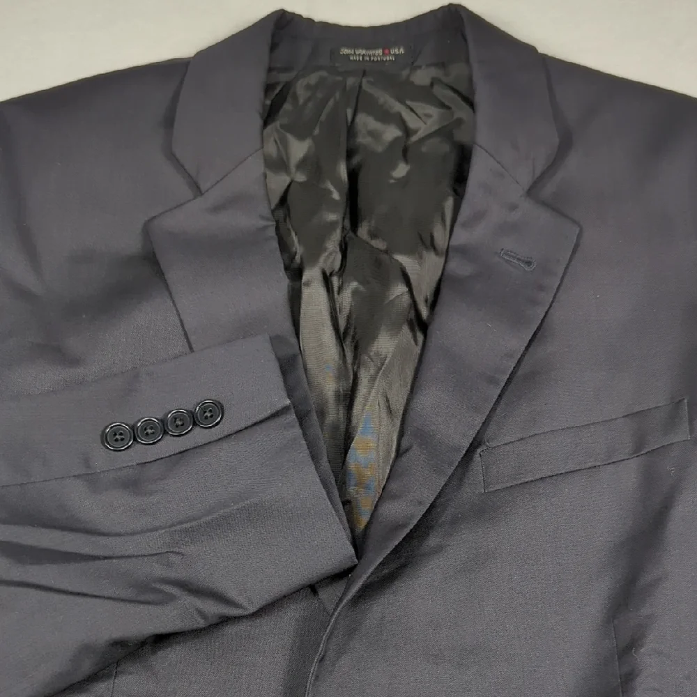 John Varvatos‎ USA Notch Lapel 2-Button Mens Blazer Navy Blue Size 40R